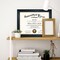 8.5x11 Wood Diploma Frame with Tempered Glass Rustic Black Finish with Gold Trim